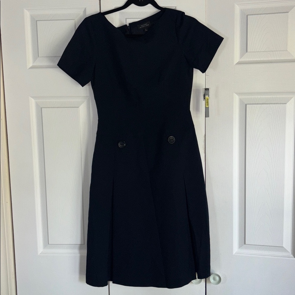 Tahari Classic Black Midi Dress
